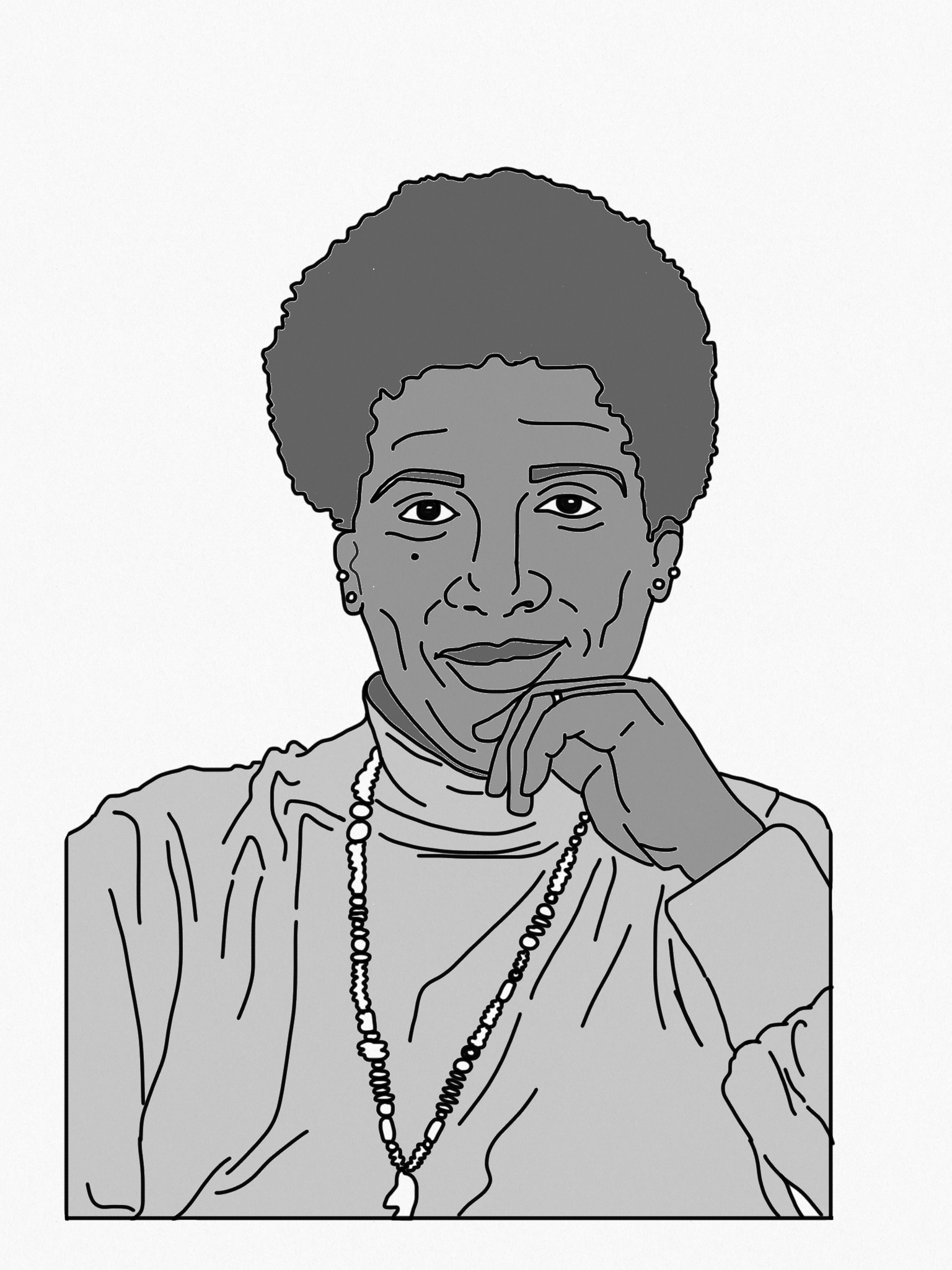 Drawing of Audre Lorde